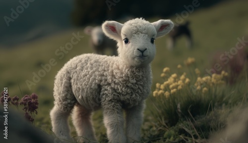 Baby sheep  generative AI