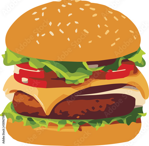 Obraz na plátně Hamburger drawing