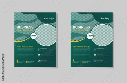 Corporate Business Flyer poster pamphlet brochure cover design layout background.