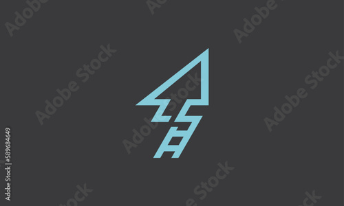 Creative Vector Illustration Business Logo Design. Up Arrow Ladder Combination