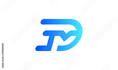Creative Vector Illustration Business Logo Design. Letter D and Letter M Combination