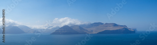 Panorama of Eysturoy seen from north Kalsoy