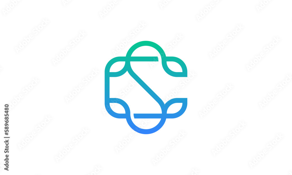 Creative Vector Illustration Business Logo Design. Initial Letter S and Letter C with Leaf Concept. Creative Vector Illustration Business Logo Design. Initial Letter S and Letter C with Leaf Concept.
