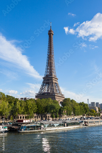 The Eiffel Tower and seine river in Paris  France
