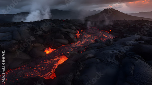 burning volcano generative ai