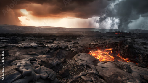 burning volcano generative ai