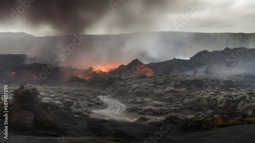 burning volcano generative ai © Matt