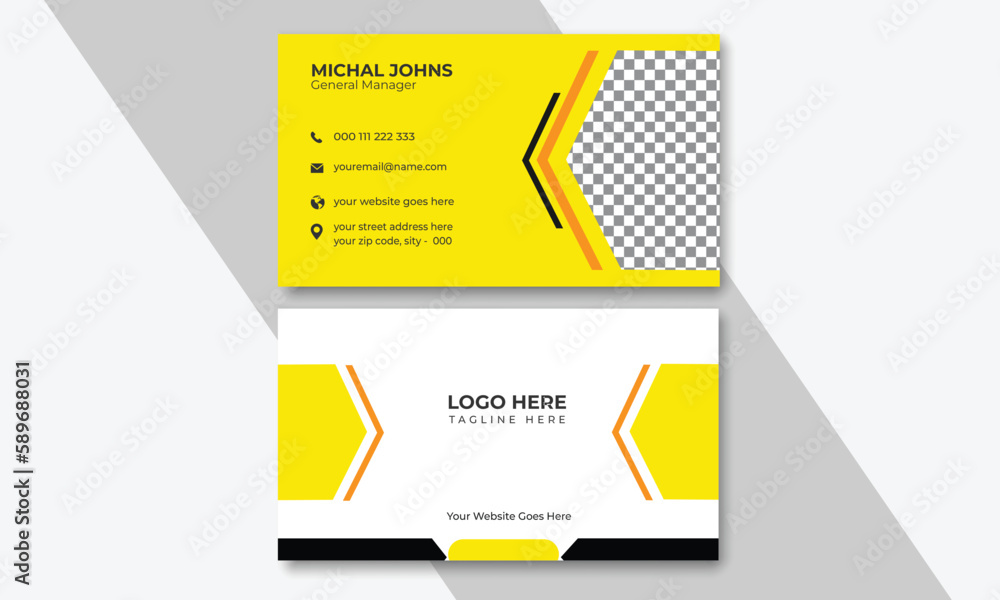 Visiting card, Template, Personal business card, Modern business card design, Creative business card design, Yellow & black business card design Visiting card, Template, Personal business card, Modern business card design, Creative business card design, Yellow & black business card design