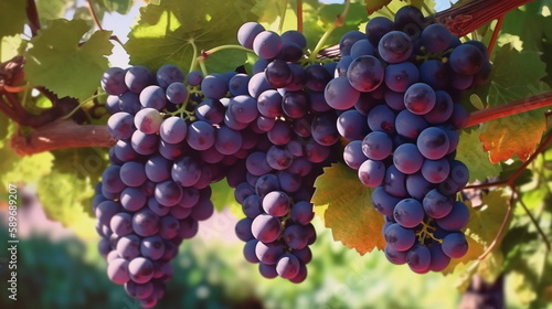 Wallpaper Mural bunch of grapes, Generative AI, Generative, AI	 Torontodigital.ca