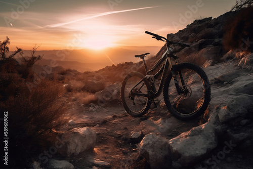 outdoor mountain biking, generative ai