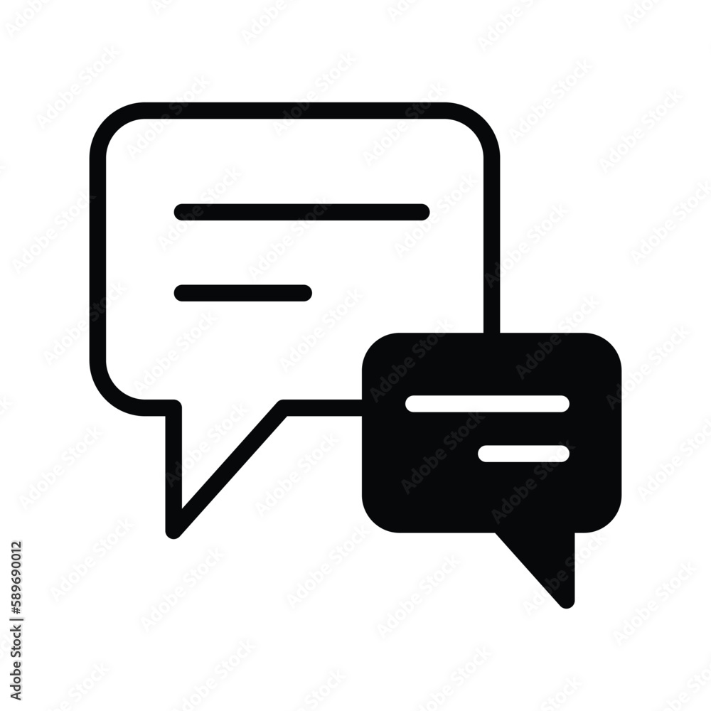 Chat icon with white background stock illustration Chat icon with white background stock illustration