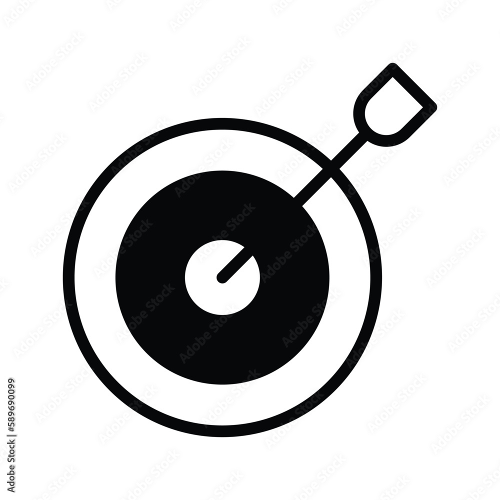 Target icon with white background stock illustration Target icon with white background stock illustration
