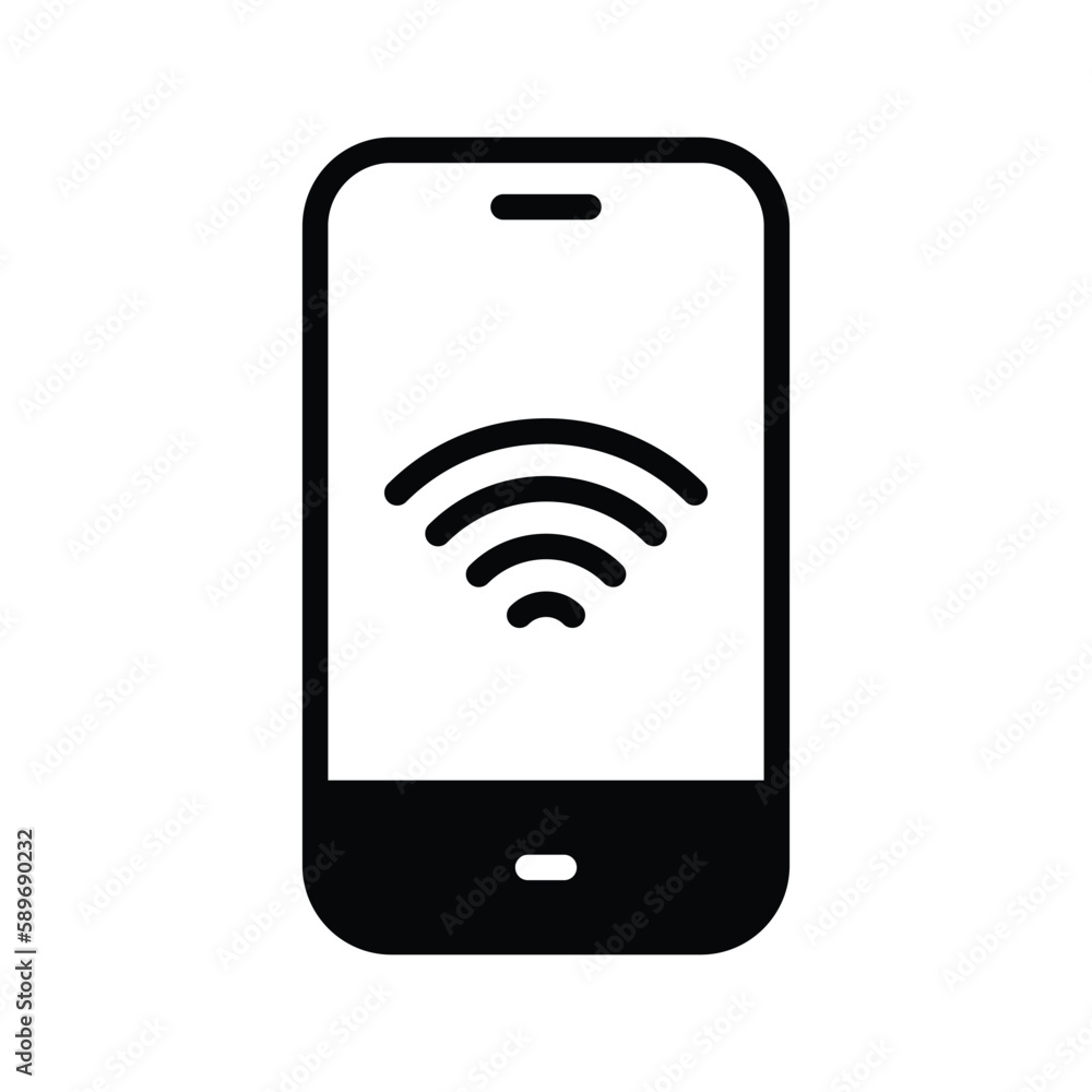 Wifi icon with white background stock illustration Wifi icon with white background stock illustration