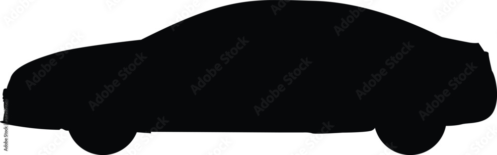 Car sedan silhouette vector illustration. Car sedan silhouette vector illustration.