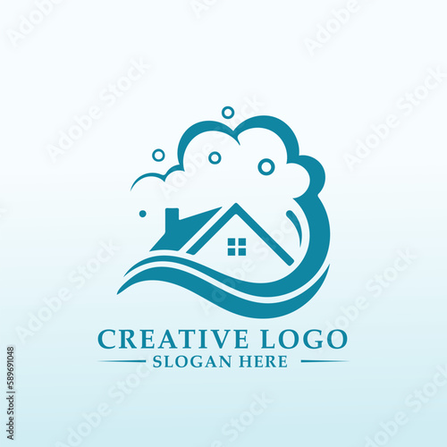Residential and commercial cleaning service logo