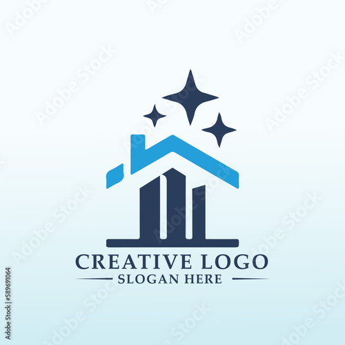 Residential and commercial cleaning service logo