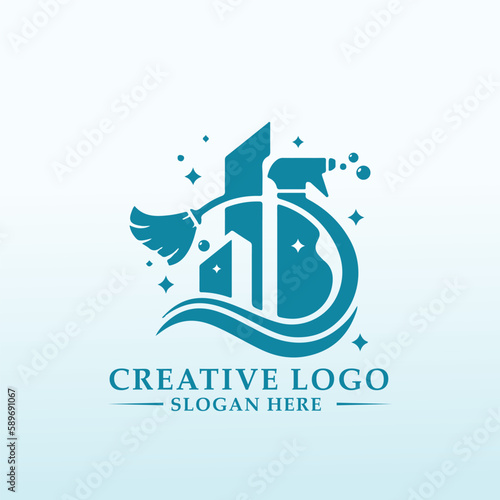Residential and commercial cleaning service logo