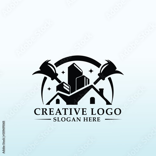 Residential and commercial cleaning service logo