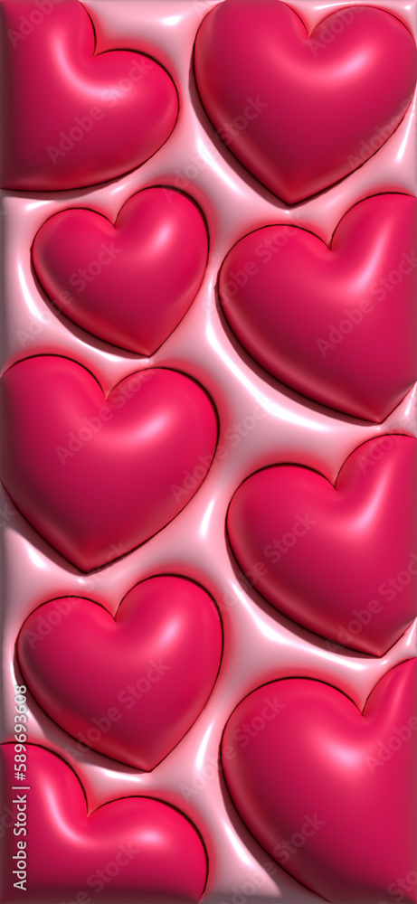 pink valentine hearts iphone background