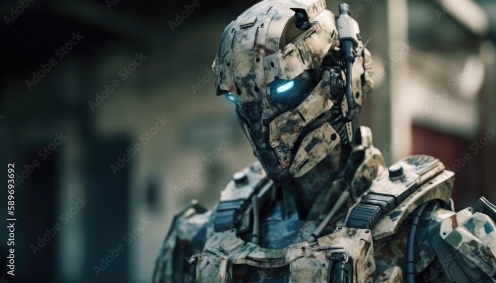 Humanoid robots with high technology, Generative Ai Humanoid robots with high technology, Generative Ai