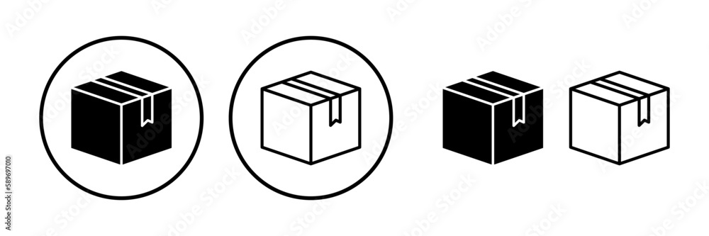Box icon vector. Box sign. delivery package. parcel box. Box icon vector. Box sign. delivery package. parcel box.