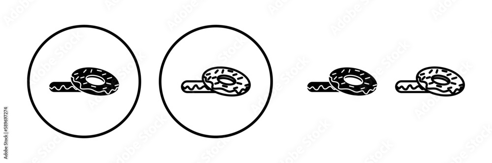 Donut icon vector. doughnut icon. donut logo Donut icon vector. doughnut icon. donut logo