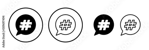 Hashtag icon vector. hashtag simbols