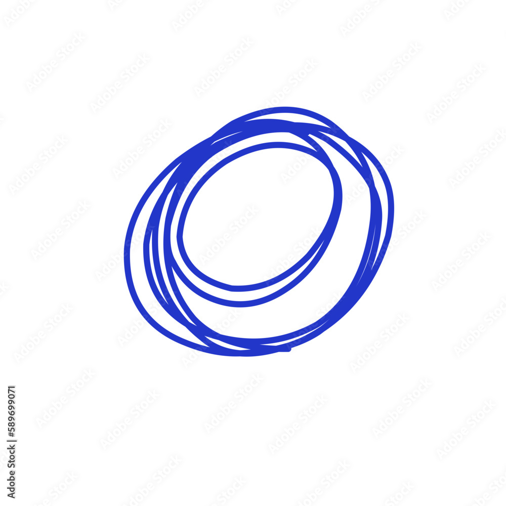Hand drawn circle line Hand drawn circle line