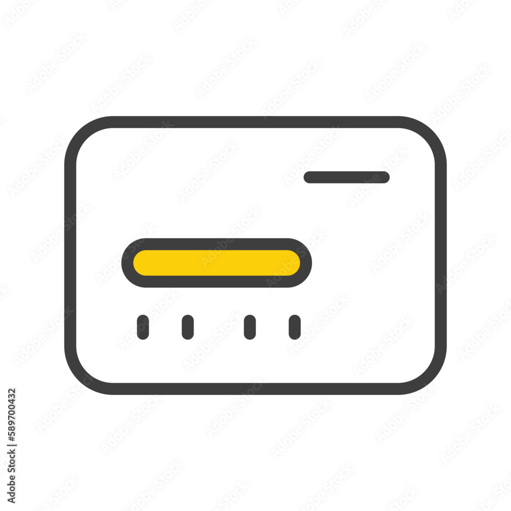 Atm Card icon with white background stock illustration Atm Card icon with white background stock illustration