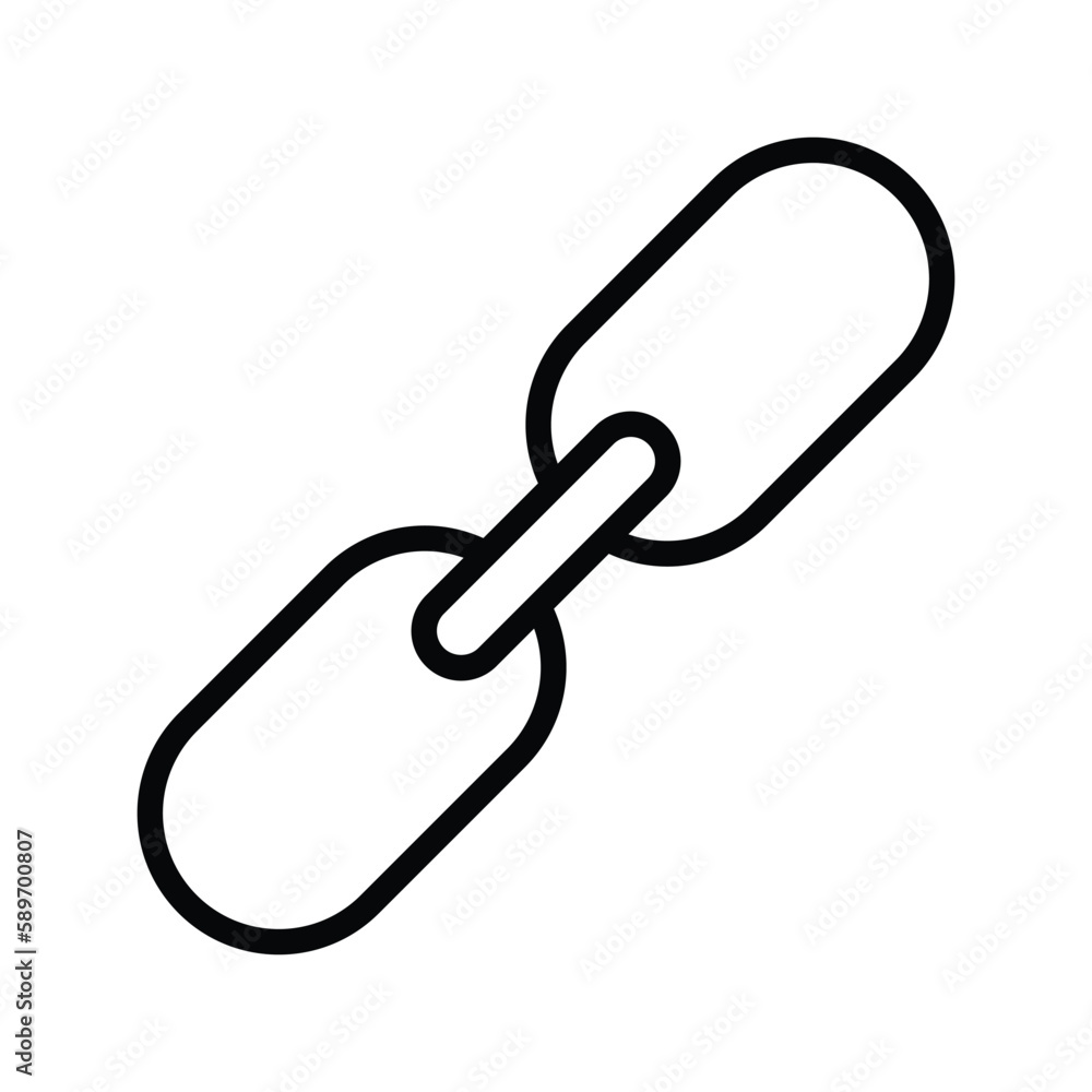 Link icon with white background stock illustration Link icon with white background stock illustration