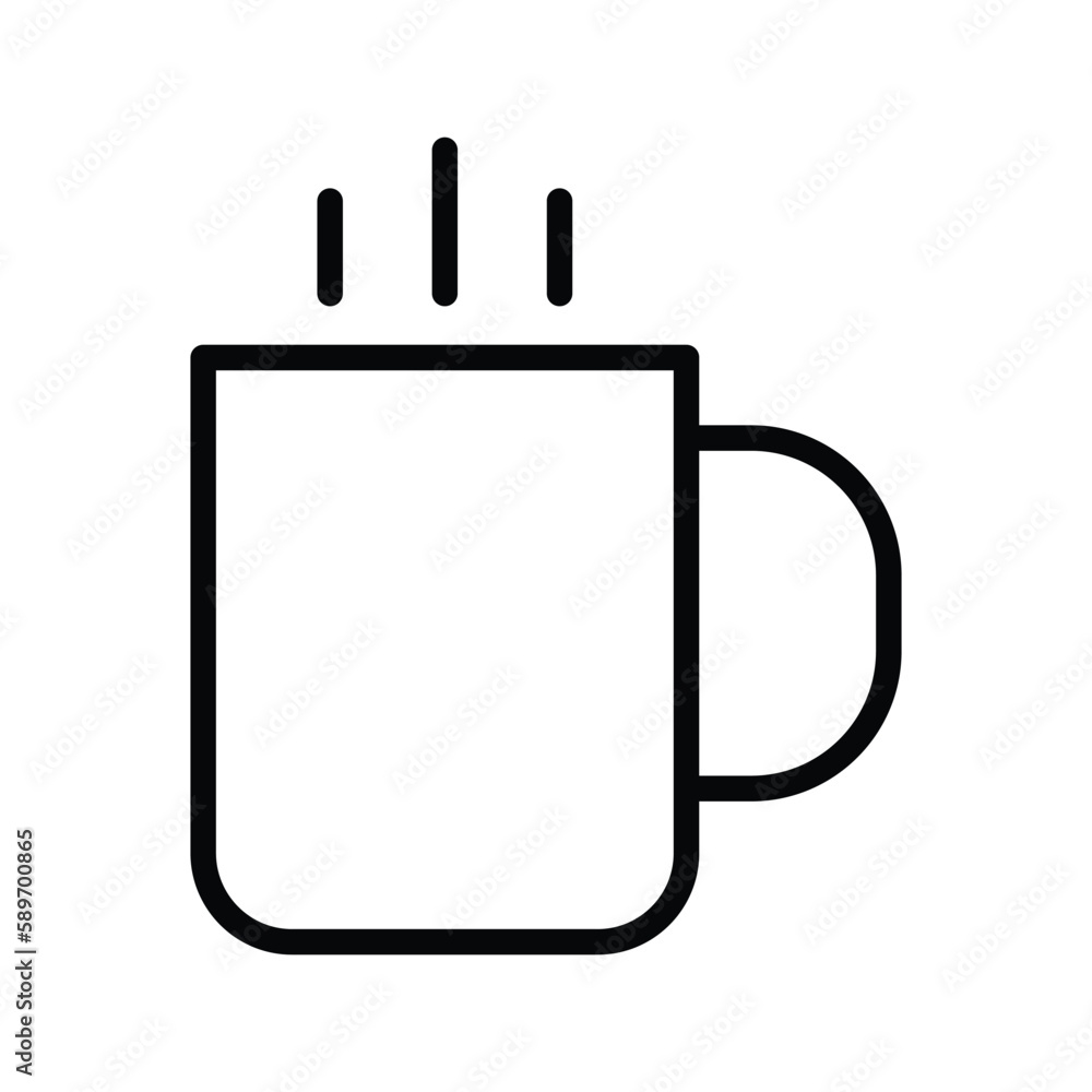 Hot Tea icon with white background stock illustration Hot Tea icon with white background stock illustration