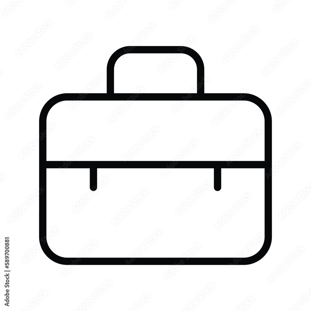 Briefcase icon with white background stock illustration Briefcase icon with white background stock illustration
