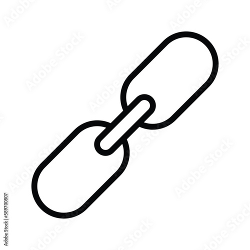 Link icon with white background stock illustration