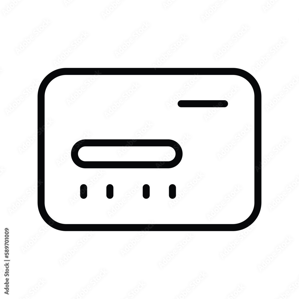 Atm Card icon with white background stock illustration Atm Card icon with white background stock illustration