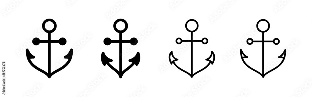 Anchor icon vector for web and mobile app. Anchor sign and symbol. Anchor marine icon. Anchor icon vector for web and mobile app. Anchor sign and symbol. Anchor marine icon.