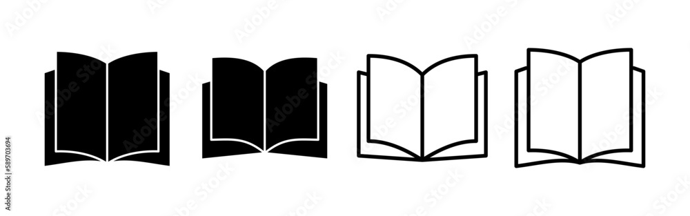 Book icon vector for web and mobile app. open book sign and symbol. ebook icon Book icon vector for web and mobile app. open book sign and symbol. ebook icon