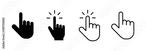 Hand cursor icon vector for web and mobile app. cursor sign and symbol. hand cursor icon clik