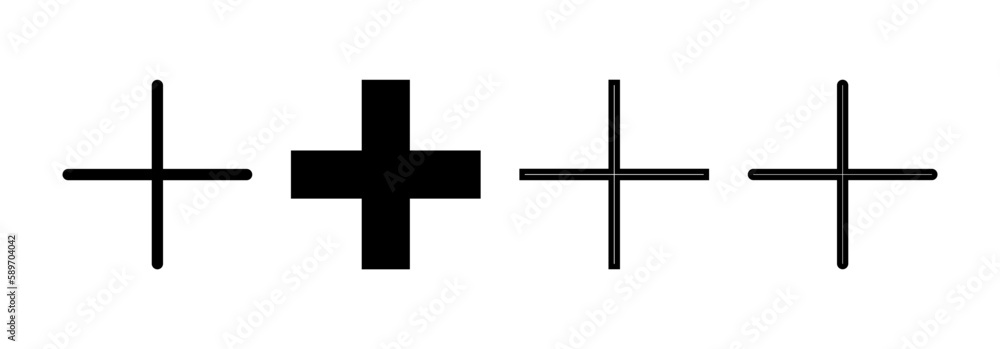 Plus Icon vector for web and mobile app. Add plus sign and symbol Plus Icon vector for web and mobile app. Add plus sign and symbol