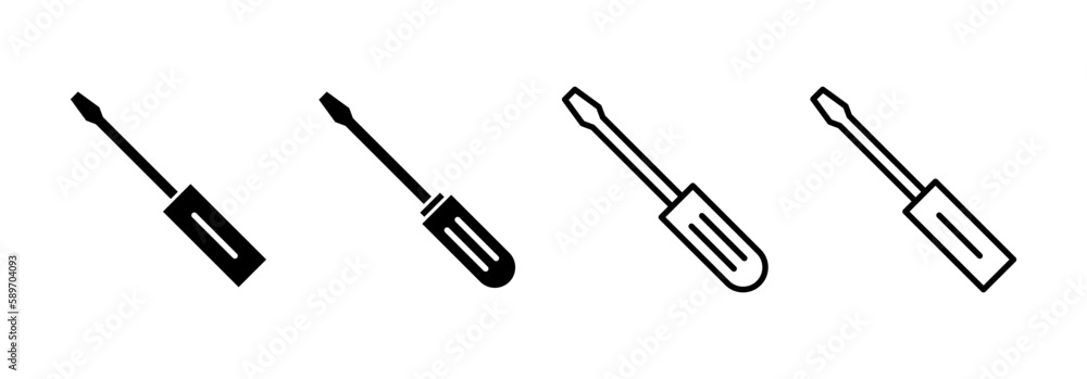 Screwdriver icon vector for web and mobile app. tools sign and symbol Screwdriver icon vector for web and mobile app. tools sign and symbol