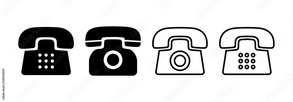 Telephone icon vector for web and mobile app. phone sign and symbol Telephone icon vector for web and mobile app. phone sign and symbol