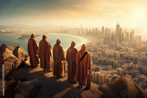 Dubai Cityscape through the Eyes of an Arabic Businessman: A Generative AI Artistic Depiction