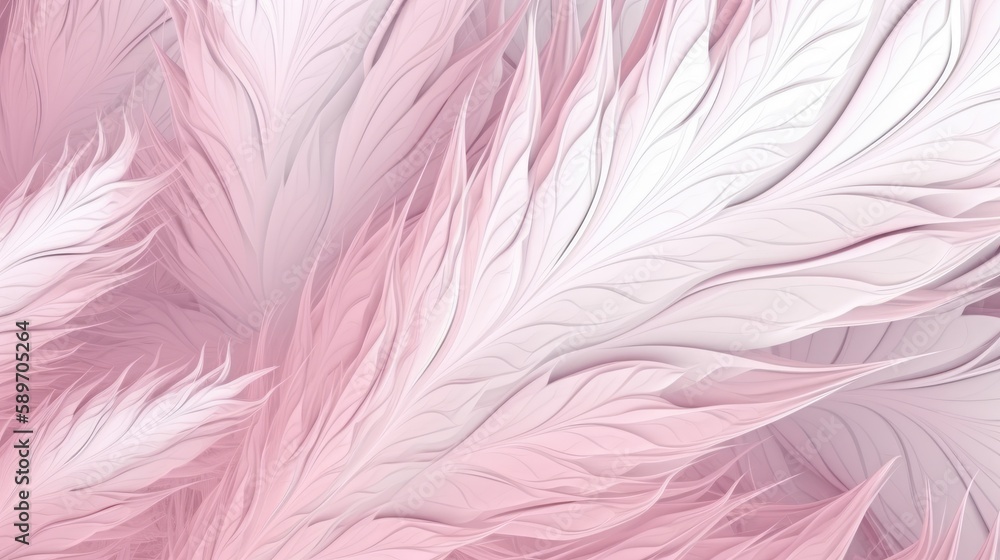 Abstract pink feathers background, Generative AI Abstract pink feathers background, Generative AI