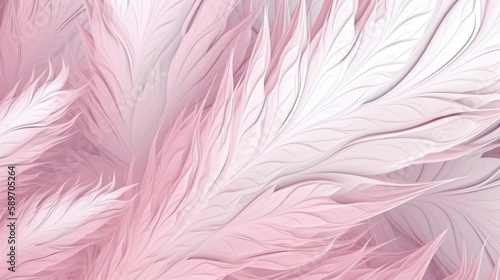 Abstract pink feathers background  Generative AI
