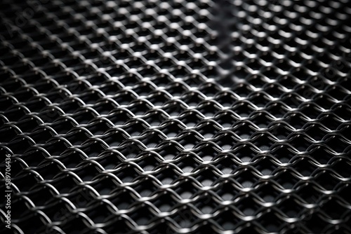 detailed view of a metal grate with intricate patterns and textures. Generative AI