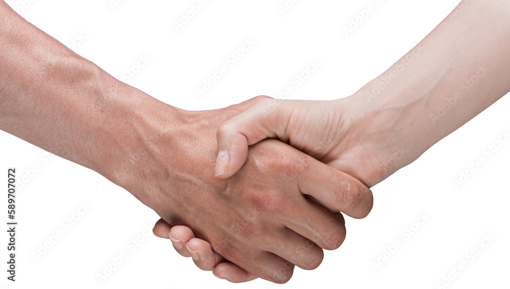 Business handshake and business people on background Business handshake and business people on background