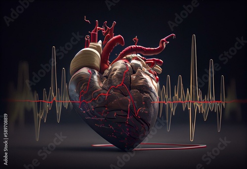 ECG: Ventricular Tachycardia Torsades de Pointes. Generative AI