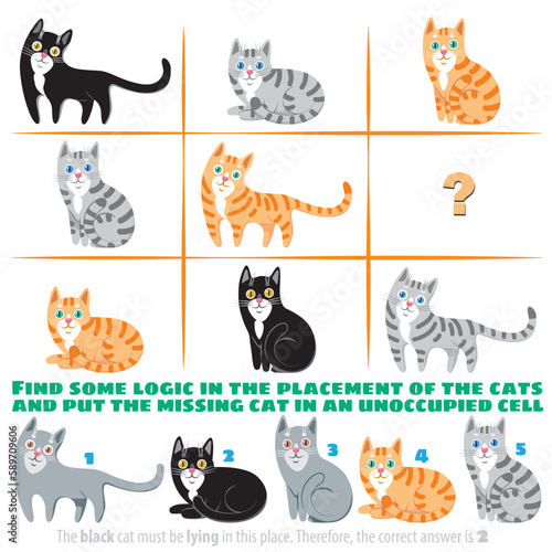 Find some logic in the placement of the cats