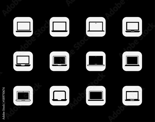 Minimalist Laptop Icons for Your Next UI/UX Project