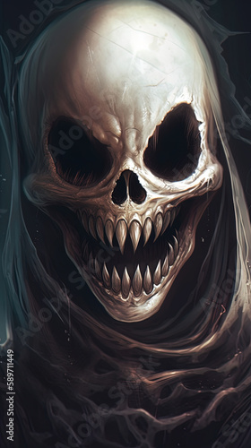 Skull Creepy & Scary - Generative AI