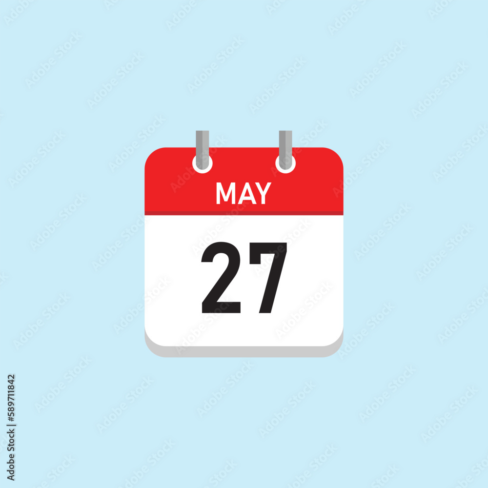 Fototapeta premium May 27 Concept Design. Vector Illustration.
